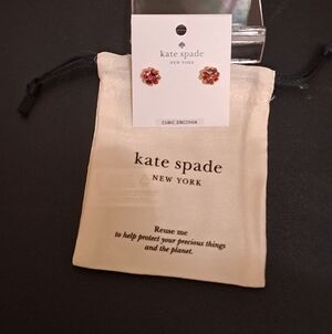 Kate Spade Red Cubic Zirconia Stud Earrings. Dust bag included.